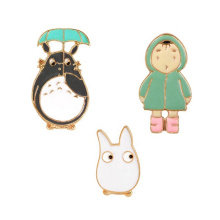 My Neighbor Totoro Big White Cartoon Small Character Style Cartoon Customized Badge Factory Direct Metal Lapel Pin